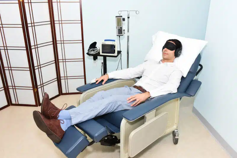ketamine patient relaxing