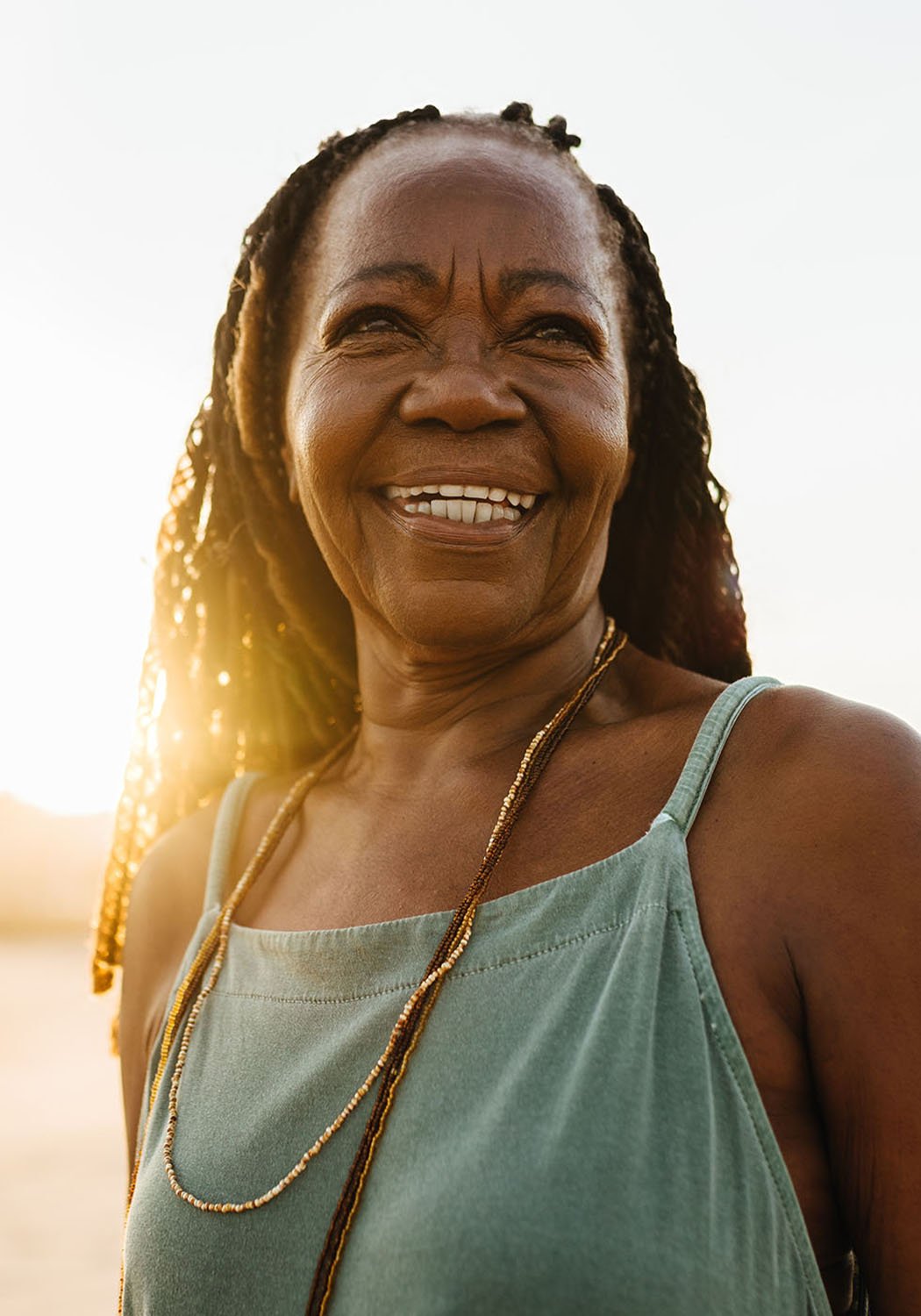 African American woman smiling